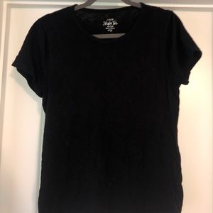 J Crew Studio Tee, black, size L